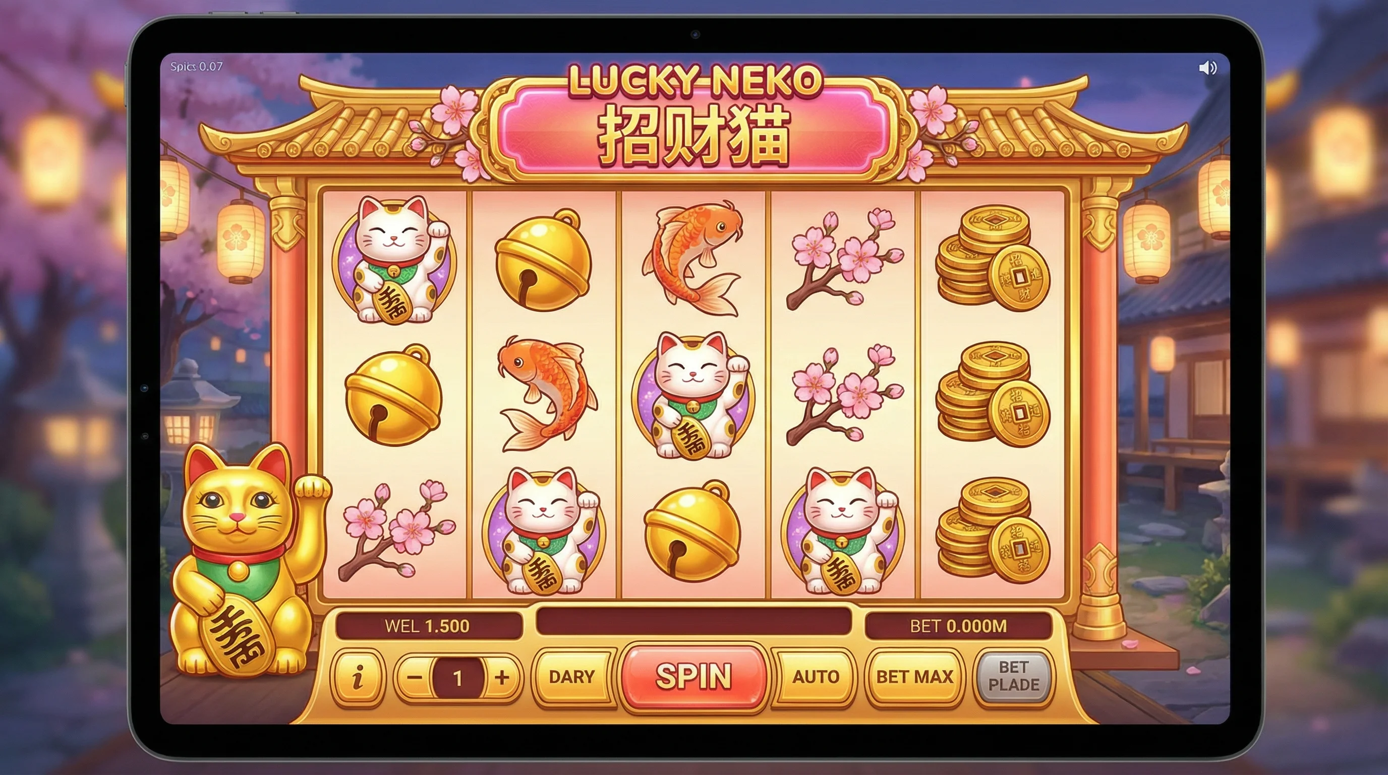 招财猫电子游戏日式主题界面